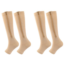 Load image into Gallery viewer, Zipper Compression Socks for Varicose Support Outdoor Running Fitness Hiking Anti-Fatigue Medical Care Diabetes Swelling Relief
