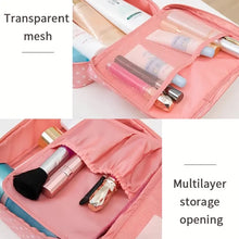 Load image into Gallery viewer, Waterproof Travel Makeup Bag Multi Compartment Organizer for Women/Girls