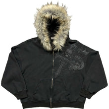 Load image into Gallery viewer, Autumn/Winter Y2k Women Aesthetic Harajuku Faux Fur Collar Hoodies Clothes Graphic Hip Hop Punk Gothic Zip Up Hoodies 2025 new