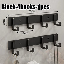 Load image into Gallery viewer, Household Wall Coat Rack Black Hooks For Hangging Clothes Towel Hanger Bathroom Robe Hook Heavy Duty Kitchen Accessories
