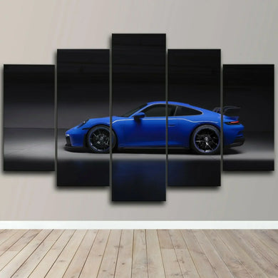 Set of 5 Porsche GT3 Racing Car Canvas Prints - Modern Wall Art Decor