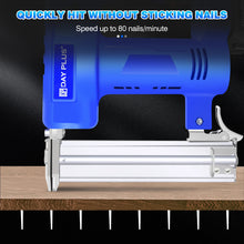 Load image into Gallery viewer, 2 in 1 Heavy Duty Electric Nailer with Battery and Charger, 500 Nails and 500 Staples, Nailer for DIY Woodworking Furniture