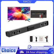 Load image into Gallery viewer, XIKCU Soundbar Speakers Bluetooth 5.3 Stereo Soundbar Surround Sound Home Cinema with Remote Control Support RCA AUX TF-Card