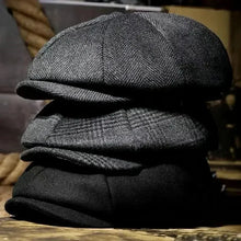 Load image into Gallery viewer, 2025 New Classic Hat for Men Caps Vintage Retro Tweed Peaky Blinders Beret Hat Flat Peaked Cap Street Hats for Women Men