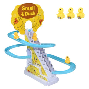 Electric DIY Roller Coaster Toy: Duck & Pig Action Figures Music Track Set