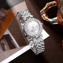 Load image into Gallery viewer, Women&#39;s Luxury Rhinestone Quartz Watch Set - Fashion Analog Jewelry Kit