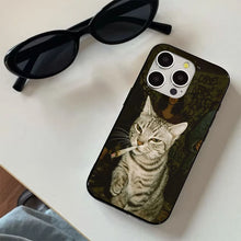Load image into Gallery viewer, Fashion Kitten Smoking Pattern Phone Case For iPhone 11 12 13 14 15 16 17 Pro Max 16E 17Air X XR XS Max 7 8 Plus SE2 Soft Cover