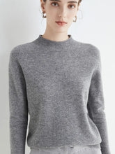 Load image into Gallery viewer, AOSSVIAO 2025 Autumn Winter Solid Mock-neck Pullover Sweater For Women Casual Knitwear Female Clothing Basic Soft Tops
