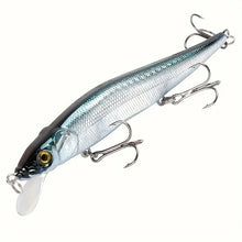 Load image into Gallery viewer, 1pc 4.52inch/0.49oz Plastic Simulation Lure, Minnow Hard Bait With 3 Treble Hooks, Artificial Bait For Pike Carp