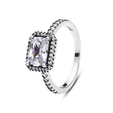 Load image into Gallery viewer, 925 Sterling Silver Rings For Women Original Crown Love Heart Wishbone Engagement Wedding Rose Gold Crystal Ring Luxury Jewelry
