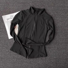 Load image into Gallery viewer, Women's Slim Fit Long Sleeve Sports Jacket Zip Fitness Yoga Workout Running Cardigan Warm Gym Activewear Top