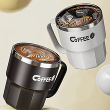 Load image into Gallery viewer, WORTHBUY Coffee Mug With Lid&amp;Handle 304 Stainless Steel Tea Milk Coffee Cup Double Wall Insulated Anti Scalding Drinking Cup