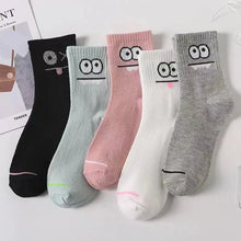 Load image into Gallery viewer, Women&#39;s Cute Expression Print Socks - Funny &amp; Comfy Mid Tube Stockings