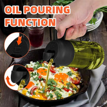 Load image into Gallery viewer, 470 ml Oil Sprayer for Cooking,2-in-1 Olive Oil Dispenser and Oil Spray Bottle,Oil Spray with Stickers,Thick Glass Spray Bottle