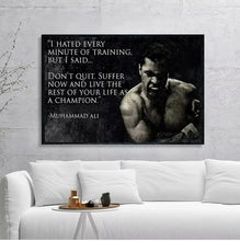 Load image into Gallery viewer, Boxer Wall Art Poster Mike Tyson Muhammad Ali Motivational Quote Home Decor Pictures Prints Canvas Painting Living Room Decor