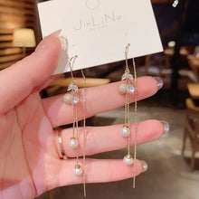 Load image into Gallery viewer, Exquisite Drop Ear Line Long Hanging Earrings For Women Zircon Crystal Bee Butterfly Flower Piercing Earing Accessories Jewelry