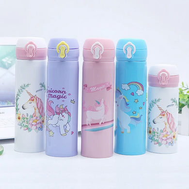 500ML Children's Thermos Bottle - Cartoon Stainless Steel School Water Bottle for Kids