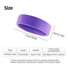 Load image into Gallery viewer, 1 PC Towel cloth Headband Sweat Bandage Sport Head Hair Band Workout Tennis Fitness Jog Basketball Running Sweatband Women Men
