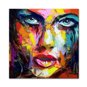 Modern Abstract Girl Face Canvas Poster Home Decor Gift