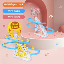 Load image into Gallery viewer, Electric DIY Roller Coaster Toy: Duck &amp; Pig Action Figures Music Track Set