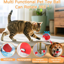 Load image into Gallery viewer, Dog Cat Interactive Ball Toy Automatic Rolling Ball Faux Tail Rechargeable Smart Pet Electric Toy Dog Cat Training Imitate Mouse