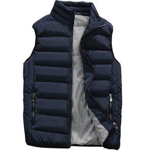 Men's Warm Winter Vest - Thick, Casual, Hooded