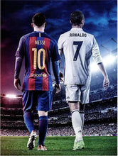 Load image into Gallery viewer, Messi &amp; Ronaldo Canvas Art – Football Star Wall Decor, Home Decoration Gift