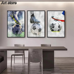 Football Basketball Poster Canvas Painting – Modern Sports Wall Art