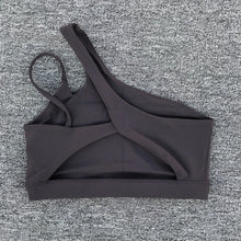 Load image into Gallery viewer, Women Shockproof Sport Bra Women's Beautiful Back Gym Sports Underwear Women Oblique Shoulder Straps Running Fitness Yoga Bra ﻿