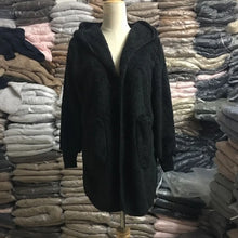Load image into Gallery viewer, 12 Colors Fleece Sweatshirt Long Cardigans Autumn Winter Female Long Sleeve Double Side Wear Flurry Loose Hoodie Coats Outwear