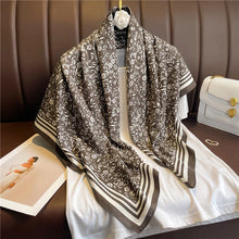 Load image into Gallery viewer, 90*90Cm Square Scarf Twill Silk Feeling Women Head Shawls and Wraps Luxury Hair Tree Print Neck Scarves Hijab Bandana Pashmina