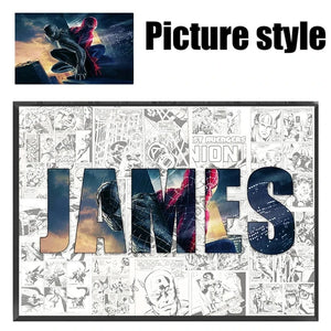 Personalised Marvel Movie Heroes Canvas Poster – Spider-Man & Iron Man Wall Art