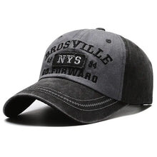 Load image into Gallery viewer, Four Seasons Men Baseball Cap Casual Distressed Washed Cotton Letter Embroidered Cap Bent Brim Dome Casual Sun Protection Hat