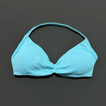 Load image into Gallery viewer, HISTELLO Strappy Bra Gym Top Women High Support Thin Strap Halter Sports Seamless Bras Scrunch Push-up Workout Yoga Tank Tops