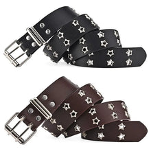 Load image into Gallery viewer, Y2K Star Eye Rivet Belt Goth Punk PU Leather Unisex