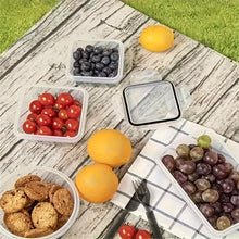 Load image into Gallery viewer, 4 Piece Food Storage Containers Set with Easy Snap Lids (4 Lids + 4 Containers) - Airtight Plastic Containers for Pantry