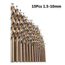 Load image into Gallery viewer, M35 Cobalt Metal Drill Straight Shank Twist Drill Bit Set HSS-Co Hole Opener Tool For Stainless Steel Metal Iron Woodworking
