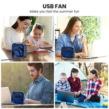 Load image into Gallery viewer, TOPK Mini Portable USB Desk Fan Quiet 3-Speed 360° Rotatable Standing Fan