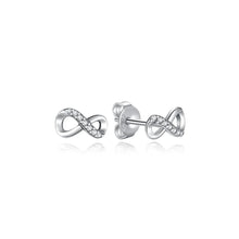 Load image into Gallery viewer, Original 925 Sterling Silver Earrings 2025 Stud Hoop Crystal Earings For Women Rose Gold Crown Heart Infinity Bee Earing Jewelry