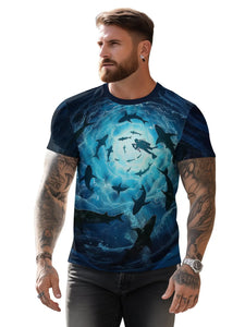 2024 New 3D Printed Men's Short Sleeve T-Shirt - Graphic Casual Top & Fashion Tee