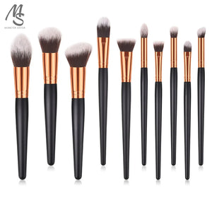 European Brush Set! 10 Pcs, Face & Eyes, Travel