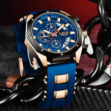 Load image into Gallery viewer, LIGE Fashion Men&#39;s Quartz Chronograph Sport Watch - Luxury Waterproof Wristwatch