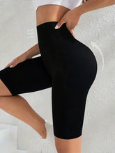 Load image into Gallery viewer, Women's High Waist Biker Shorts Knee Length Tummy Control Ultra Comfort Active Trousers Yoga And Daily Wear Plus Size Leggings