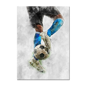 Football Basketball Poster Canvas Painting – Modern Sports Wall Art