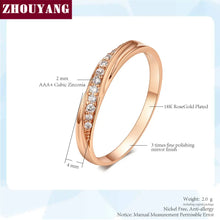 Load image into Gallery viewer, ZHOUYANG Wedding  Ring For Women Lovers Simple Cubic Zirconia Rose Gold Color Fashion Jewelry  ZYR314 ZYR317