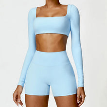 Load image into Gallery viewer, 2PCS Yoga Suit Sports Set Women Quick-Drying Gym Set Women Tracksuit Running Workout Long Sleeve Sports Shirt Yoga Clothing