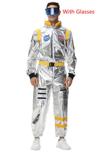 Load image into Gallery viewer, Silver Astronaut Costume Adult Spaceman Jumpsuit Space Suit Outfit for Women Men Cosplay Halloween Costumes 2024 New