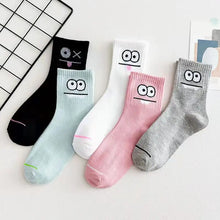 Load image into Gallery viewer, Women&#39;s Cute Expression Print Socks - Funny &amp; Comfy Mid Tube Stockings