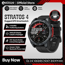 Load image into Gallery viewer, NEW Zeblaze Stratos 4 GPS Smart Watch 1.43 AMOLED Display Built-in Compass Barometric Altimeter Flashlight Voice Call Smartwatch