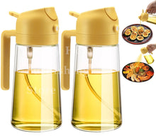 Load image into Gallery viewer, 1-2PCS 2in1 Olive Oil Dispenser Bottle 500ml Plastic Oil Sprayer Cooking Oil Spray Tank BBQ Baking Picnic Kitchen Tools for Home